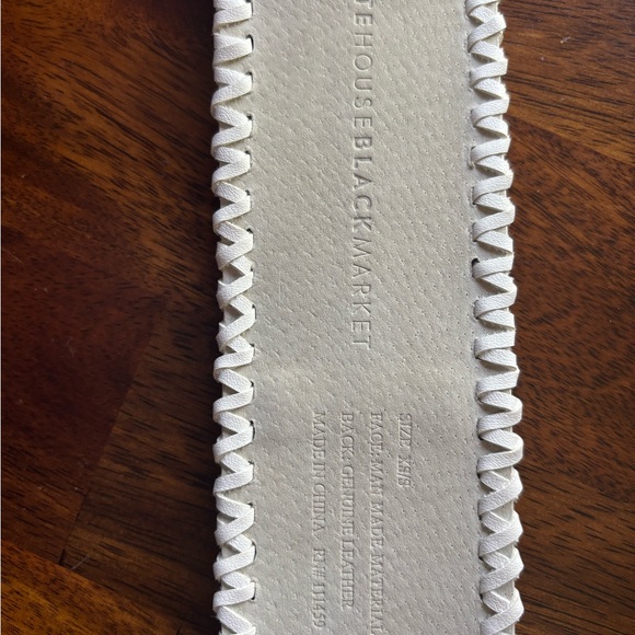 White House Black Market white Braided Obi Belt Xs/s - Picture 3 of 4